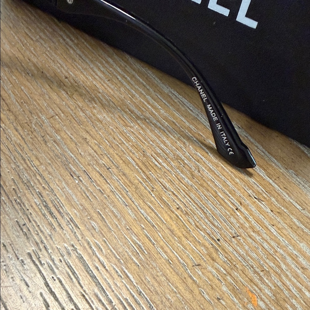 CHANEL Women's Black & Gold Square Sunglasses - Picture 7 of 7